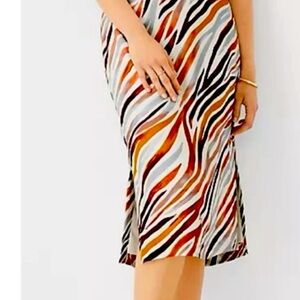 Ann Taylor size 14 Stylish Zebra Print Women's Skirt Fall colors